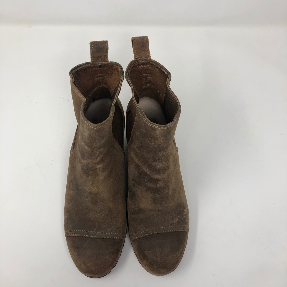 UGG Kasen Waterproof Wedge Bootie Women 7.5 Stout Brown Suede 1095136 - Picture 3 of 16